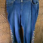 Cato  Embroidered Flare Stretchy Jeans Size 28W Photo 0