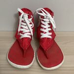 Converse red chuck Taylor lace up flip-flop thong sandals size 5.5 Photo 1