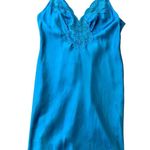 Vtg Olga Slip Aqua Lace Low Back NWT Size 32 Small Blue Photo 0