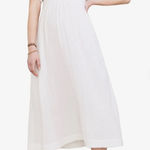 Like New Hatch Cotton Maternity Carolina Waist Tie Dress in White Size 2 Photo 0