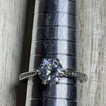 1.5 Ct Moissanite 925 Sterling Silver Solitaire Wedding Promise Ring Sz 8.5 Photo 6
