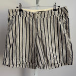 Michael Stars sz M Blue White Stripe 100% Linen Summer Shorts Photo 0