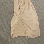 Pretty Little Thing  Dress Womens 10 Rust Cowl Neck Satin Midi Tan Slit Nude Photo 3