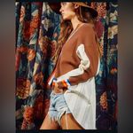 BUCKETLIST cardigan striped sweater medium Brown Photo 2