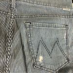 Mother The Vamp on the road destroy skinny jeans, pinstripes, distressed, sz 28 Blue Photo 11