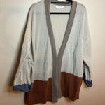 belle du jour  Plus Size Long Sleeve Neutral Color Block 3X Cardigan Photo 0