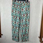 ZARA  | IKAT Colorful Metallic Gold Details Abstract Print Pants Size M Photo 4
