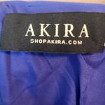 Akira 3D Big Flower Power Mini Statement Dramatic Dress Blue Size M Photo 4