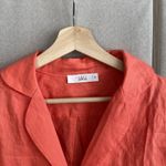 TALULAH  orange linen button down Photo 1