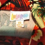 LuLaRoe  Textured Black Multi Color Floral Tropical A-Line Skirt Size XS EUC 6558 Photo 4