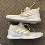 Adidas  Cream and White Sneakers with Knit Upper WORN! Photo 0