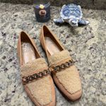 Vince Camuto  Tan Sherpa Silver Chain Buckle Loafer Shoes Photo 8