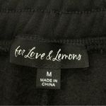 For Love & Lemons  Julie Sweatpants Rose Embroidered Black Medium Coquette Chic Photo 8