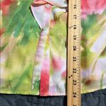 Kasper  sportswear womens medium v-neck ruffle blouse button front pastel colors Photo 3