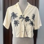 Rag and Bone  silk palm tree print crop top shirt Photo 2