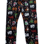 No Boundaries  Velvet Christmas Pants with Dogs Size XL Photo 0