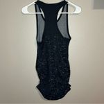 Athleta  Speed light black speckled ruched athletic racerback tank top size XS Photo 3