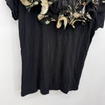 Ravel Black Organza Ruffle Funky Short Sleeve Top Size XL Y2k Style Photo 3