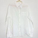 CP Shades NWOT White 100% Cotton Bottondown Size Medium Quiet Luxury Semi Sheer Photo 0