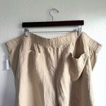 Old Navy NWT Womens Pants Tan Pull On Wide Leg Pockets 100% Cotton Plus Size 4X Photo 3