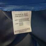 Sachin + Babi  Topanga Blue Silver Sequin Bodice Gown with Back Bow Size 6 Photo 8