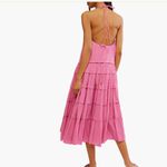 Free People NWOT Somewhere Sunny Halter Midi Dress Small, ISLAND FLOWER Small Photo 2