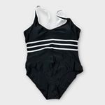 Women's One Piece Athletic Swimsuit Sports Cheeky High Cut Bathing Suit Black Size XL Photo 2