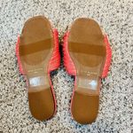 Nordstrom New🎀 Coral Raffia Knot Slide Sandals ☀️  Rack Women’s Size 6.5 Photo 4