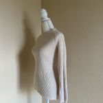 Ashley by 26 International Cream Ribbed Knit Crew Neck Sweater Sz M Preppy Minimalist Photo 3