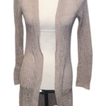 Full Tilt Open-Front Sweater Cardigan Beige Open Knit Lightweight Photo 0