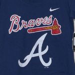 Nike Atlanta Braves Navy Blue T-Shirt Athletic Cut M New Photo 1