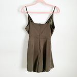 Missguided Army Green V Neck Belted Wrap Skirt Romper sz 6 Photo 7