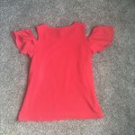 Bobeau  Women’s Pink Blouse With Cutout Shoulders. Size Small Photo 5