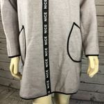 Boutique Millen charm Burgundy" free cut with a zipper with a hood gray size medium Photo 5