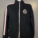 Ralph Lauren Lauren  Jacket Womens Small Black Pink Full Zip Track Crest Athletic Photo 0