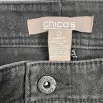 Chico’s Black Wash Mid Rise Straight Leg Stretch Jeans Size 12 Short Chico’s 2S Photo 3