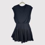 Free People Dress Black Jazzy Jersey Mini Lace Trim A Line Soft Grunge Small Photo 2