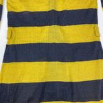 Vertigo Paris Vertigo Mustard Navy V-Neck Striped Open Front Cardigan L juniors NWOT Photo 6