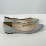 ZARA ‎ Glitter Slip On Point Toe Ballet Flats in Silver Size 38 or 7.5 Photo 4