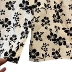 David N Sport Black and White Hawaiian Tropical Floral High Waist Cotton Skirt Size 14 Photo 1