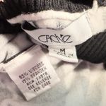 Cache  Medium Top Floral Print V Neck Sweater‎ Knit Black White Strappy VTG 649 Photo 2