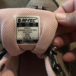 Hi-Tec Womens 8.5 Bandera Low Hiking Shoes Waterproof Brown Suede Pink Accents Photo 6