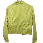 QUE Yellow Cropped Trucker Jacket Lightweight Cotton Blend Size XL Photo 1