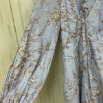 Zimmermann Natura Linen Tie Neck Midi Dress in Blue Mockingbird AU1 Photo 5