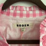 NWT Boden Wren Tiered Midi Dress Salmon Pink Gingham Size US 2 R UK 6 R Photo 5