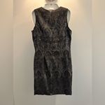 J. McLaughlin  Belinda Sheath Dress Zahara Jacquared Black Champagne size 6 NWT Photo 6