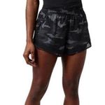 Athleta Printed Mesh Racer Run Short 4” Black Camo Lined Size XS Train VEUC Photo 0