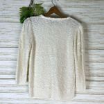 Vintage ivory cherry open knit sweater Size L Photo 4