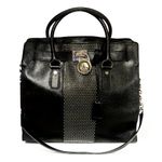 Michael Kors Hamilton Microstud Leather Satchel Handbag Ret $450 Edgy Citycore Photo 4