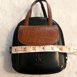 Bella Rose Vintage Black & Brown Leather Handbag Photo 5